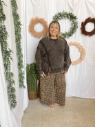 Val Vintage Wash Sweatshirt-Black-Long Sleeve Tops-very j-The Silo Boutique, Women's Fashion Boutique Located in Warren and Grand Forks North Dakota