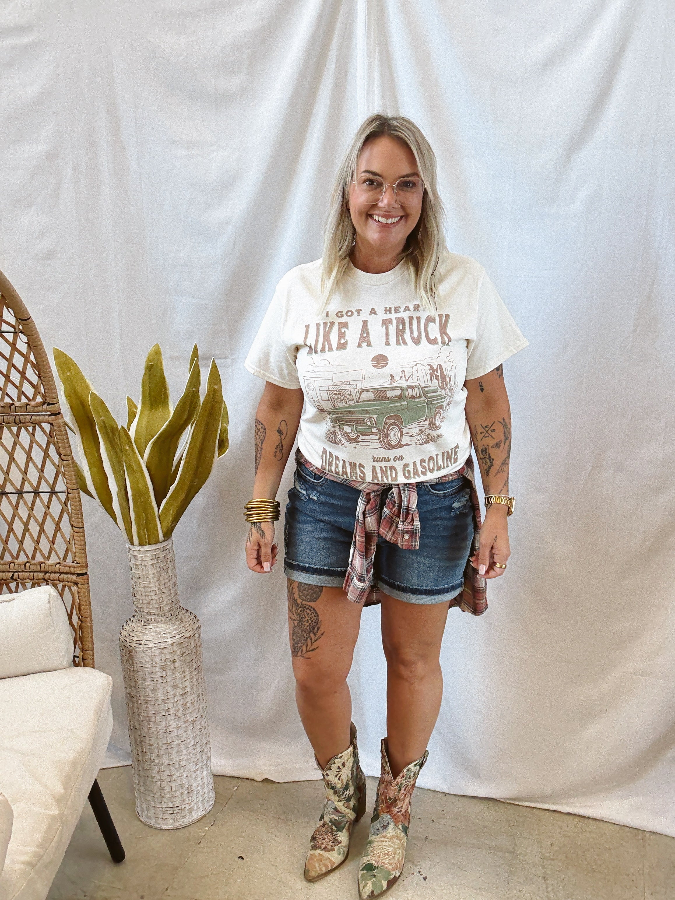 Like a Truck Tee-Final Sale-Graphic Tees-weekender-The Silo Boutique, Women's Fashion Boutique Located in Warren and Grand Forks North Dakota