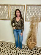 Elan Cheetah Print Sweater Cardigan-Sweaters-elan-The Silo Boutique, Women's Fashion Boutique Located in Warren and Grand Forks North Dakota