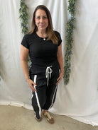 Zoey Basic Ribbed Top-Black-Short Sleeve Tops-hyfve-The Silo Boutique, Women's Fashion Boutique Located in Warren and Grand Forks North Dakota