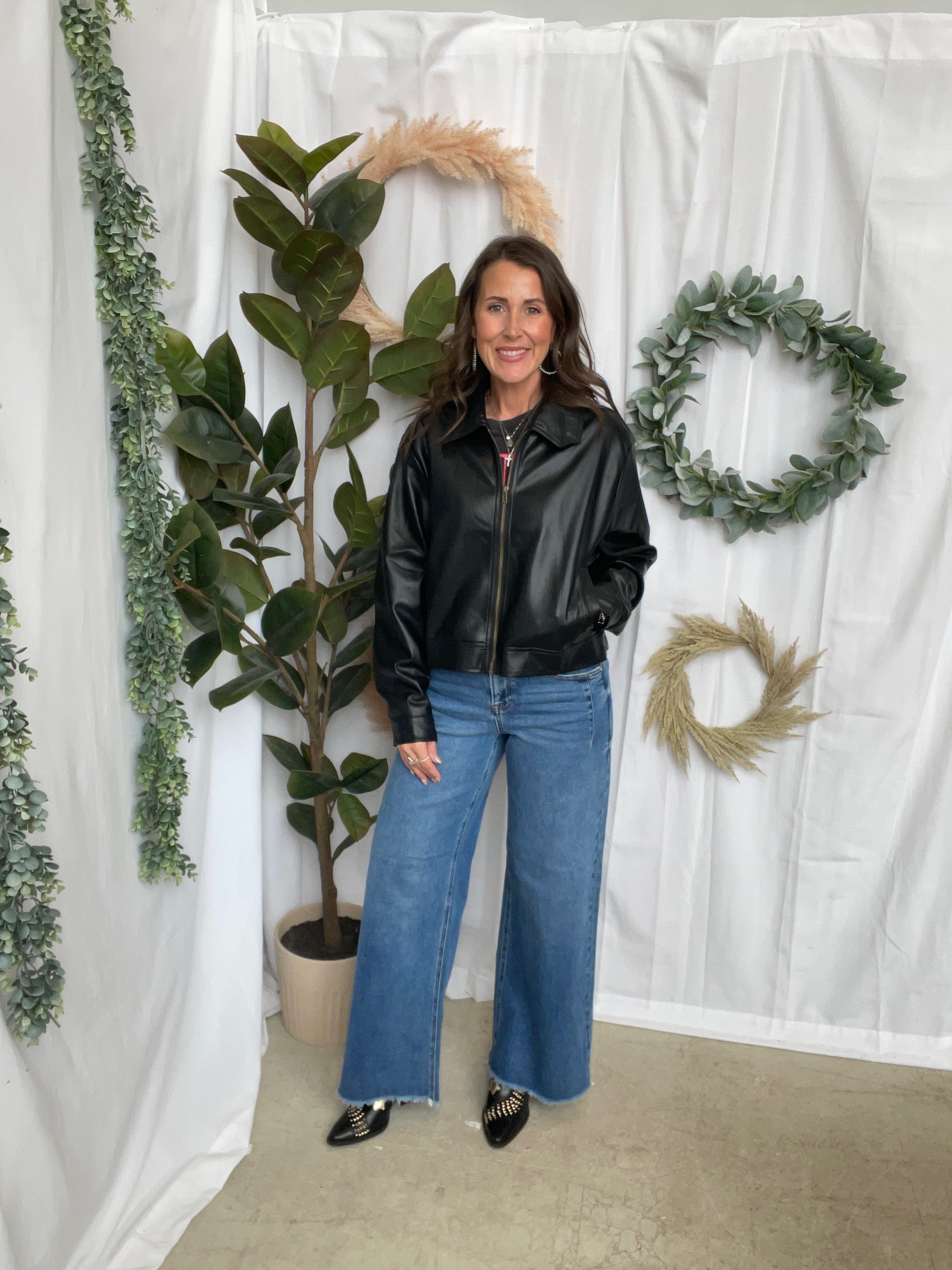 Risen Slouchy Wide Leg Jeans-Jeans-risen-The Silo Boutique, Women's Fashion Boutique Located in Warren and Grand Forks North Dakota