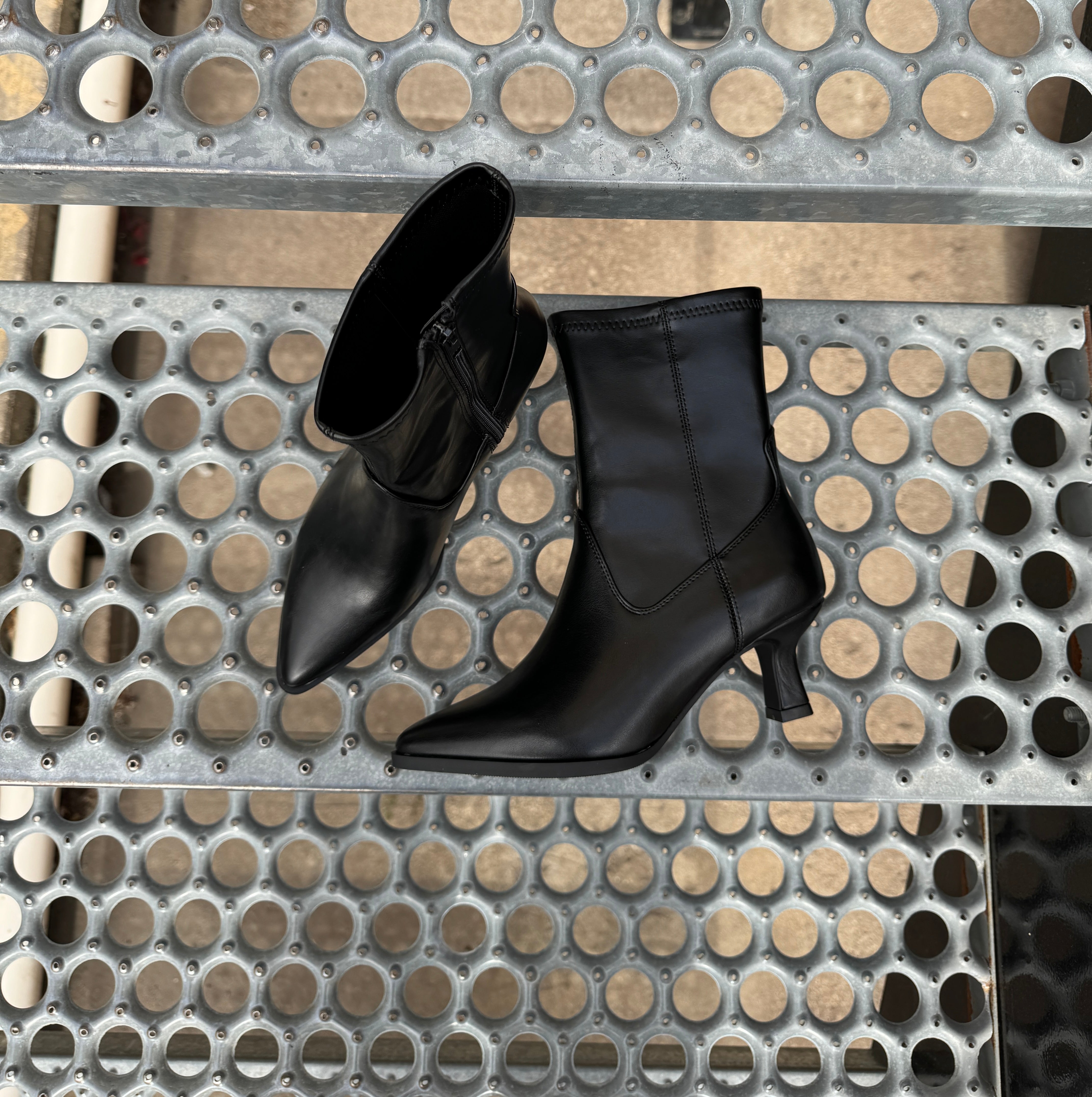 Black Soda Flag Bootie-Boots-soda-The Silo Boutique, Women's Fashion Boutique Located in Warren and Grand Forks North Dakota