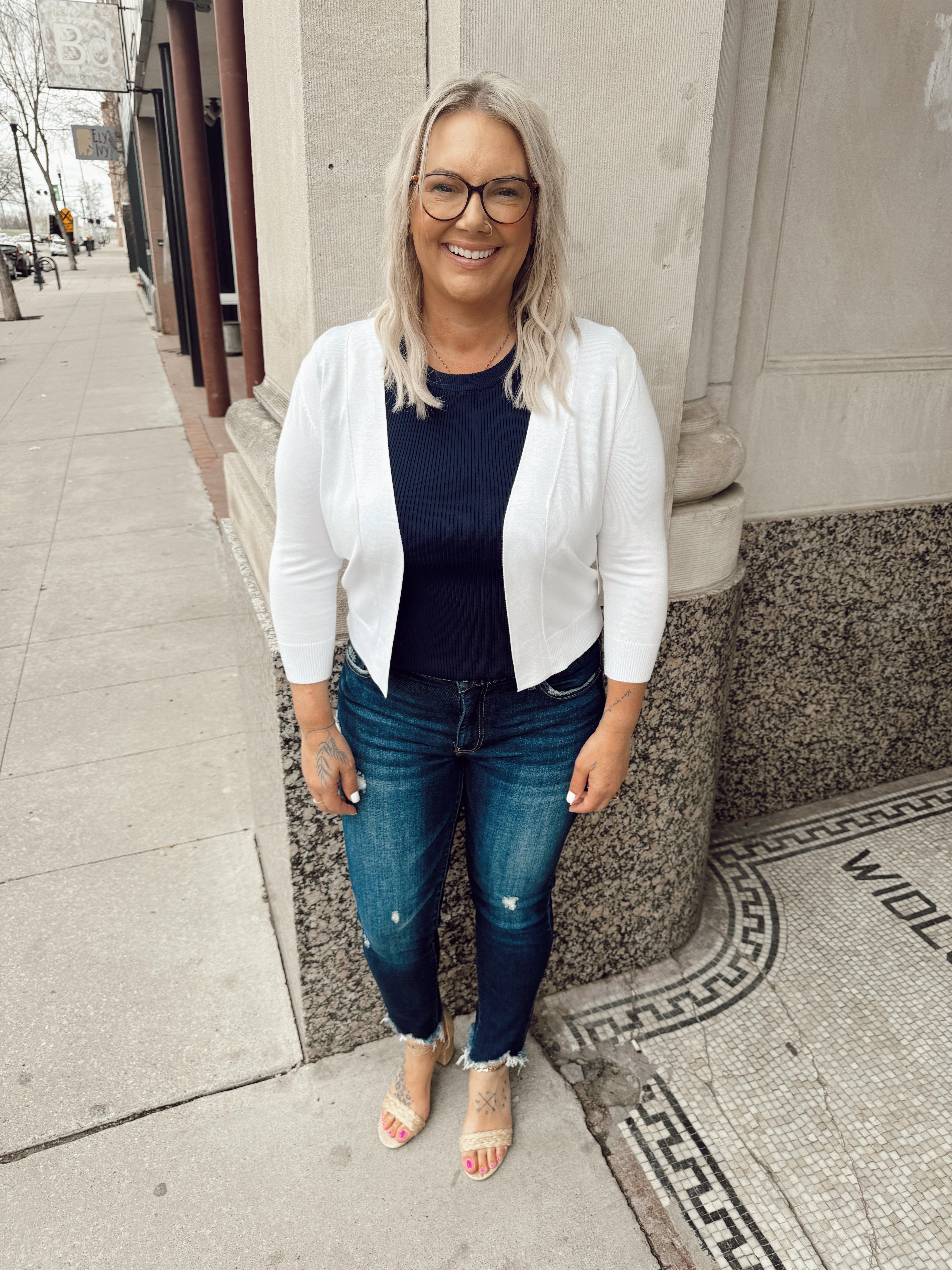 Bolero White Cardigan-Cardigans-cielo-The Silo Boutique, Women's Fashion Boutique Located in Warren and Grand Forks North Dakota