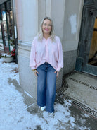 Give Me Classic Striped Button Down Top-Pink Drink-Long Sleeve Tops-eesome-The Silo Boutique, Women's Fashion Boutique Located in Warren and Grand Forks North Dakota