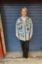 Patches Denim Jacket-Coats & Jackets-jade-The Silo Boutique, Women's Fashion Boutique Located in Warren and Grand Forks North Dakota