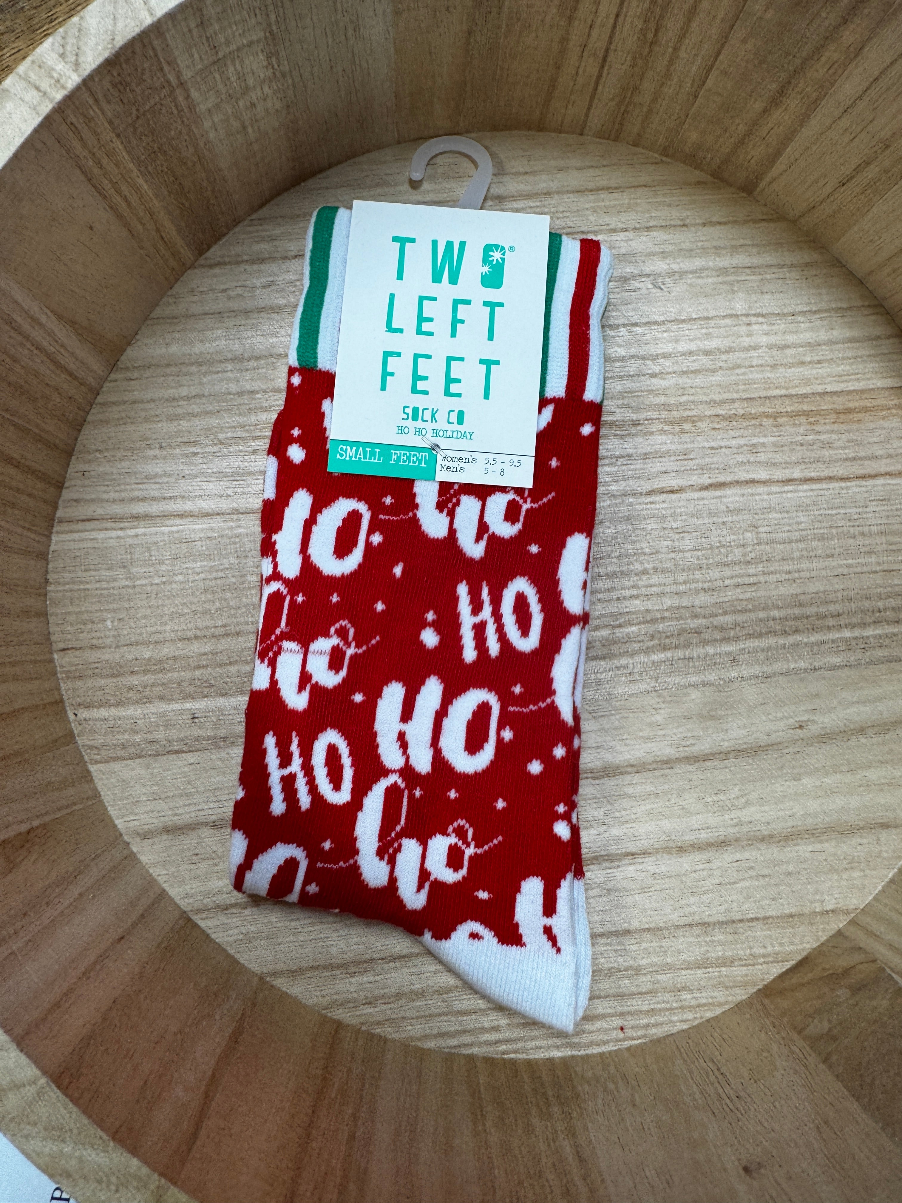 Two Left Feet Christmas Socks-Socks-dm-The Silo Boutique, Women's Fashion Boutique Located in Warren and Grand Forks North Dakota