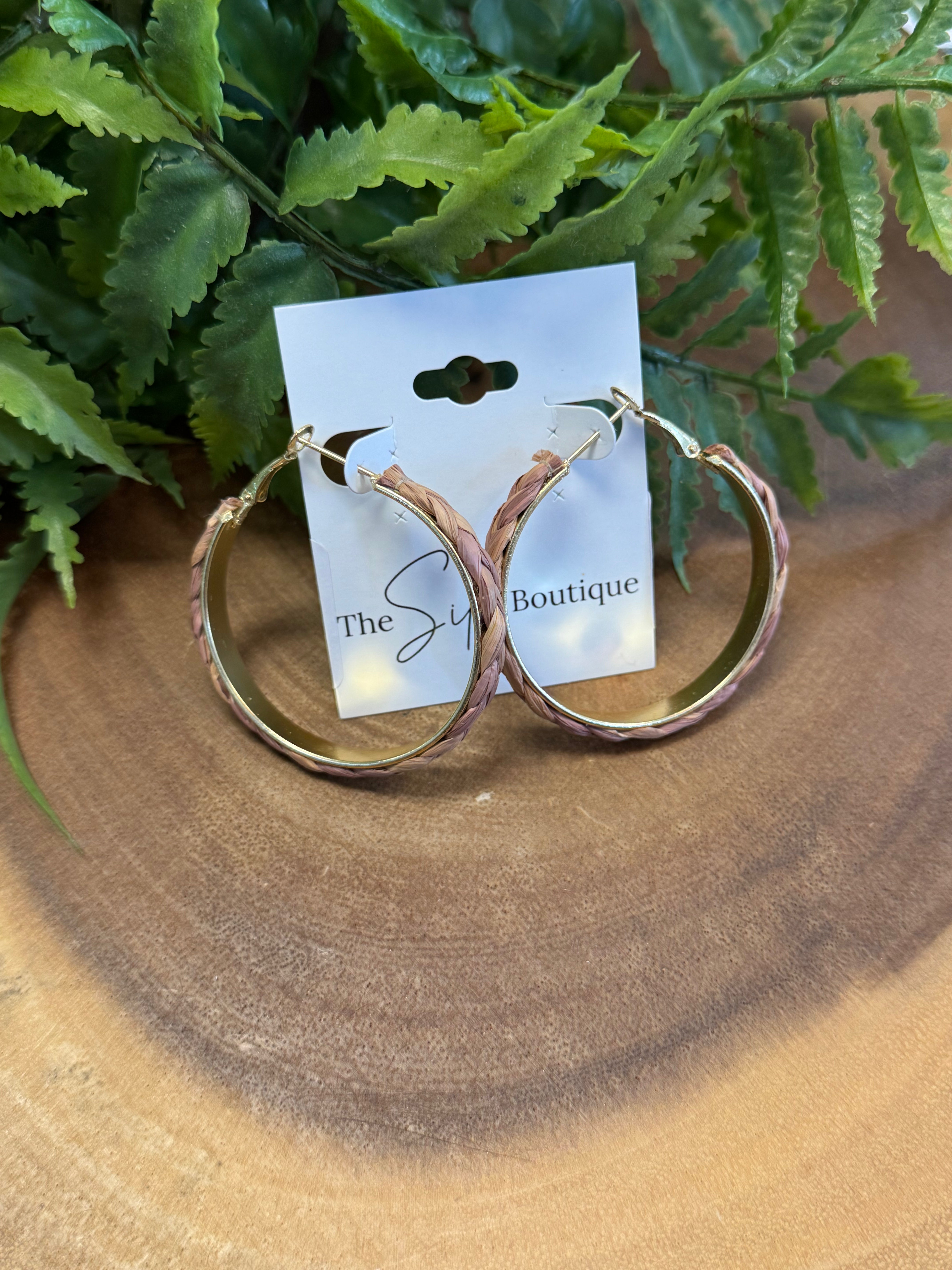 Joy Susan Raffia Earrings-Earrings-joy susan-The Silo Boutique, Women's Fashion Boutique Located in Warren and Grand Forks North Dakota