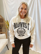 Midwest Tan Sweatshirt-Final Sale-Sweatshirts-we the babes-The Silo Boutique, Women's Fashion Boutique Located in Warren and Grand Forks North Dakota