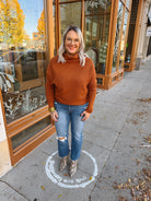 Camel Ivy Slouch Sweater-Sweaters-bluivy-The Silo Boutique, Women's Fashion Boutique Located in Warren and Grand Forks North Dakota