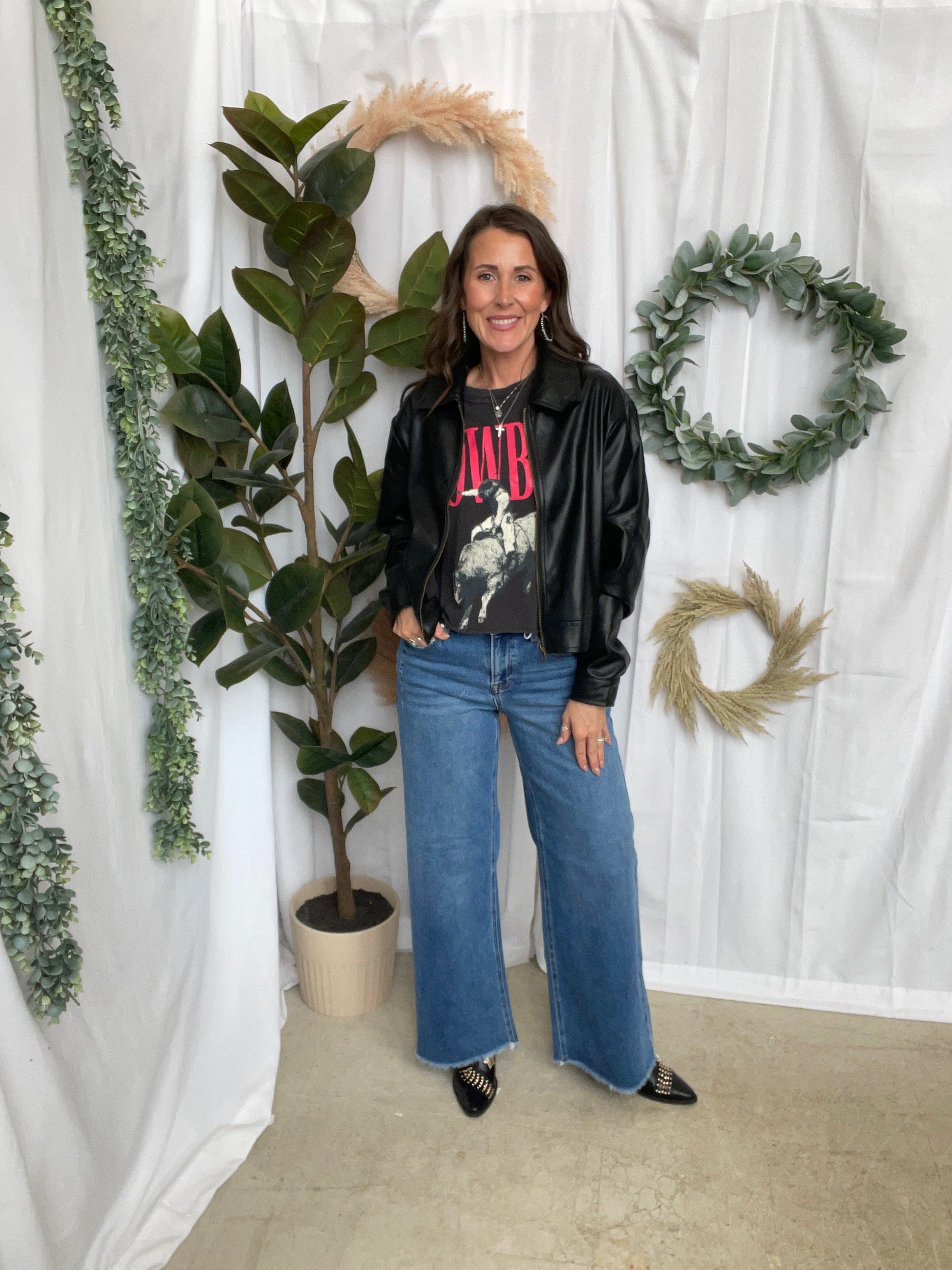 Allie Soft Faux Leather Jacket-Coats & Jackets-allie Rose-The Silo Boutique, Women's Fashion Boutique Located in Warren and Grand Forks North Dakota