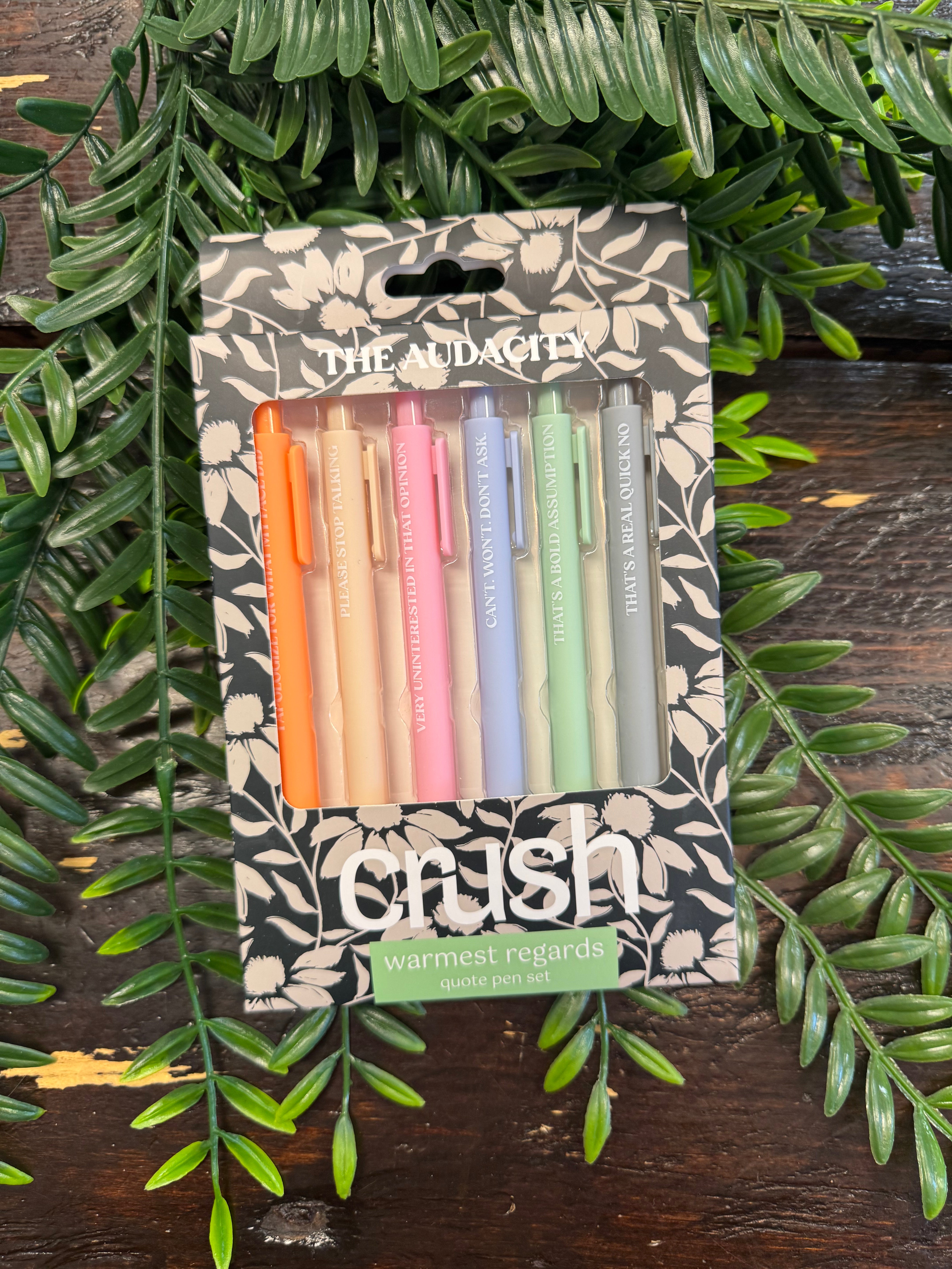 Warmest Regards Quote Pen Set-note pads-dm-The Silo Boutique, Women's Fashion Boutique Located in Warren and Grand Forks North Dakota