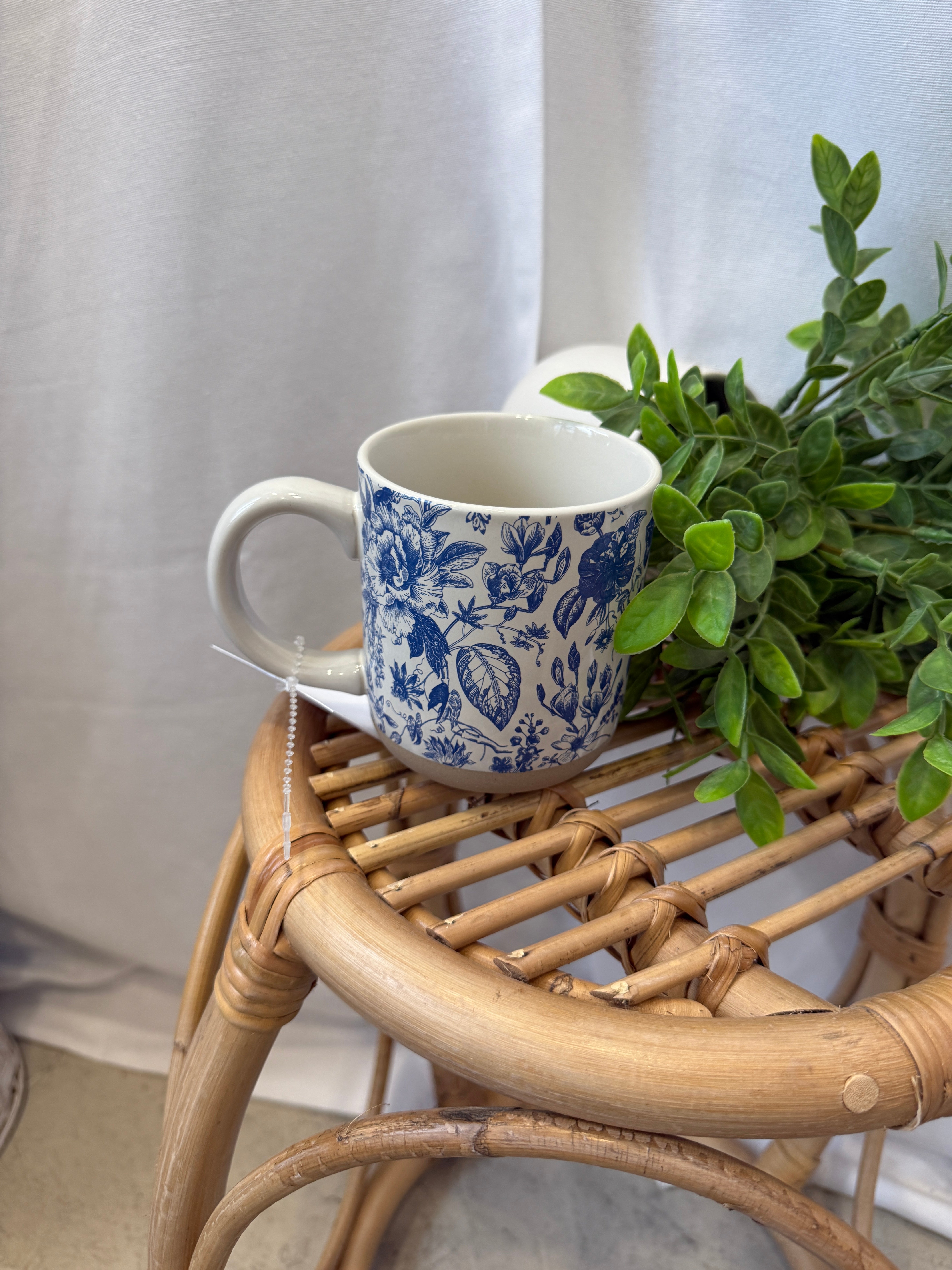 Blue Delft Stone Coffee Mug-Final Sale-Drinkware-sweet water decor-The Silo Boutique, Women's Fashion Boutique Located in Warren and Grand Forks North Dakota