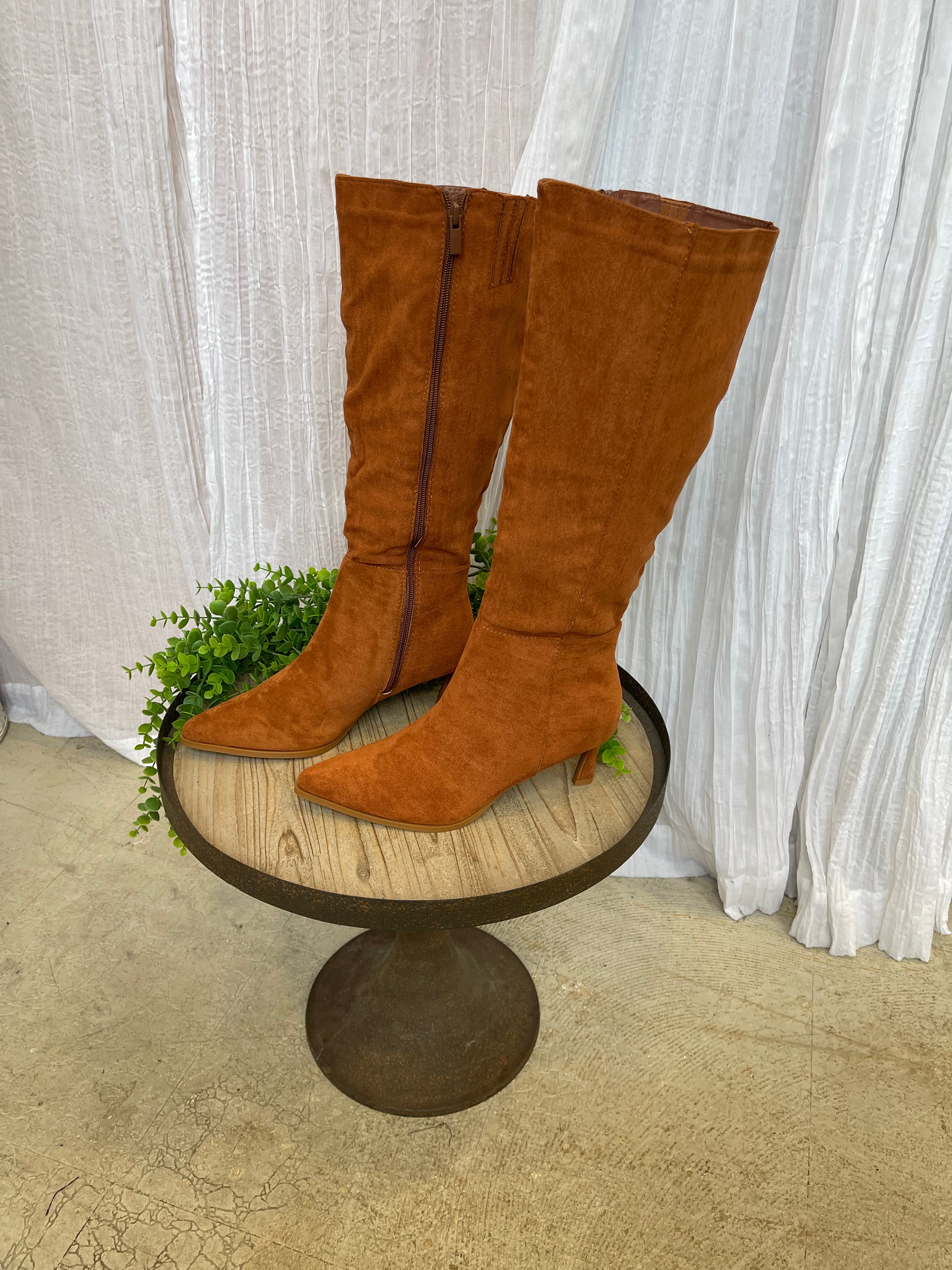 Cabernet Tall Zipper Boot-Camel-Final sale-Boots-Forever Link-The Silo Boutique, Women's Fashion Boutique Located in Warren and Grand Forks North Dakota
