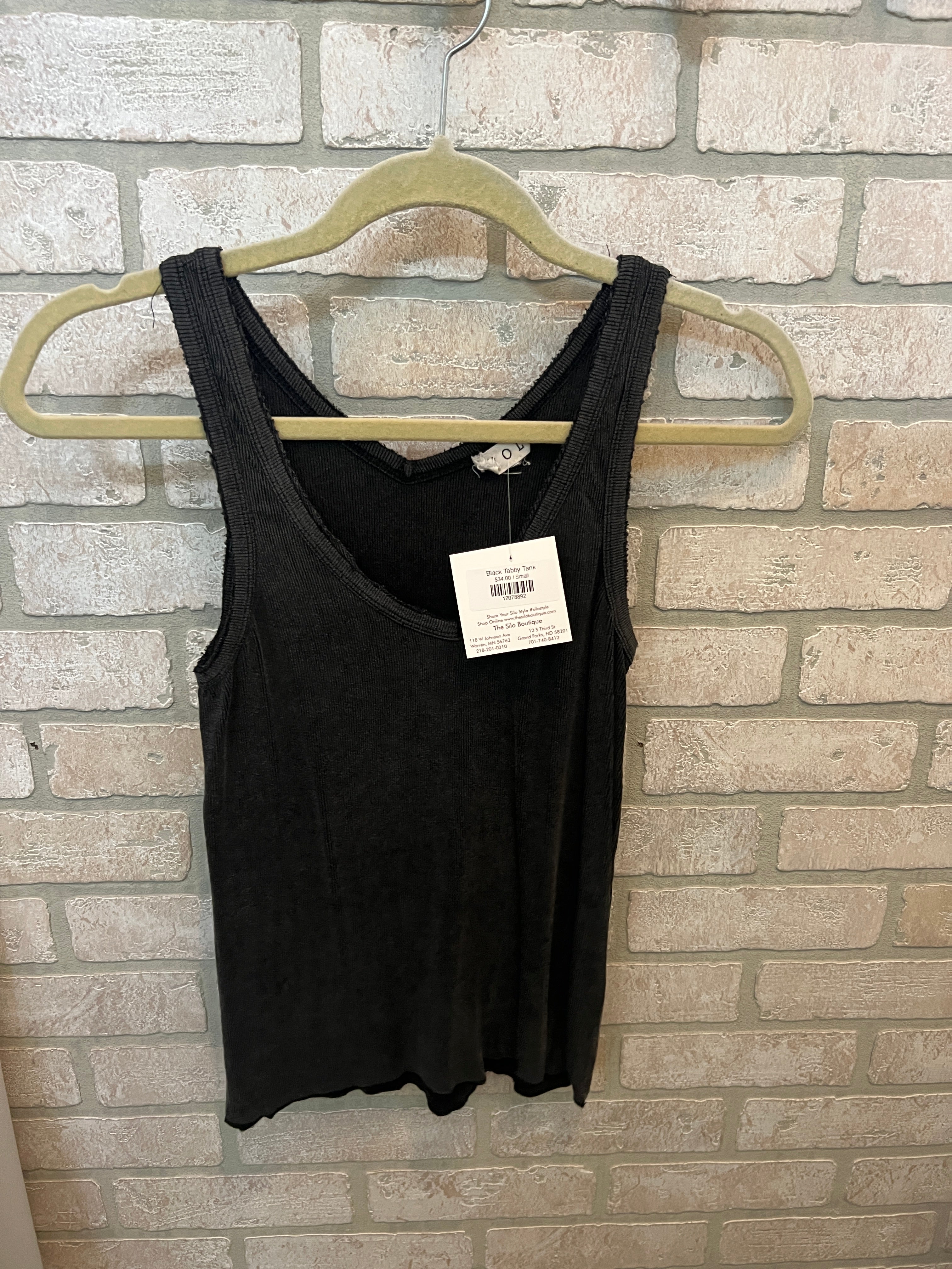 Black Tabby Tank-Final Sale Online Only-Tank Tops-pol-The Silo Boutique, Women's Fashion Boutique Located in Warren and Grand Forks North Dakota