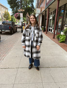 Allie Black Long Plaid Shacket-shacket-allie Rose-The Silo Boutique, Women's Fashion Boutique Located in Warren and Grand Forks North Dakota