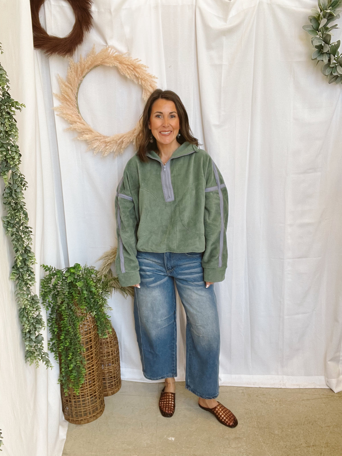 Krissy Fleece Pullover-Pistachio-Sweatshirts-hyfve-The Silo Boutique, Women's Fashion Boutique Located in Warren and Grand Forks North Dakota