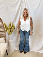 Jo Linen Vest-White-Final Sale-Vests-jodifl-The Silo Boutique, Women's Fashion Boutique Located in Warren and Grand Forks North Dakota
