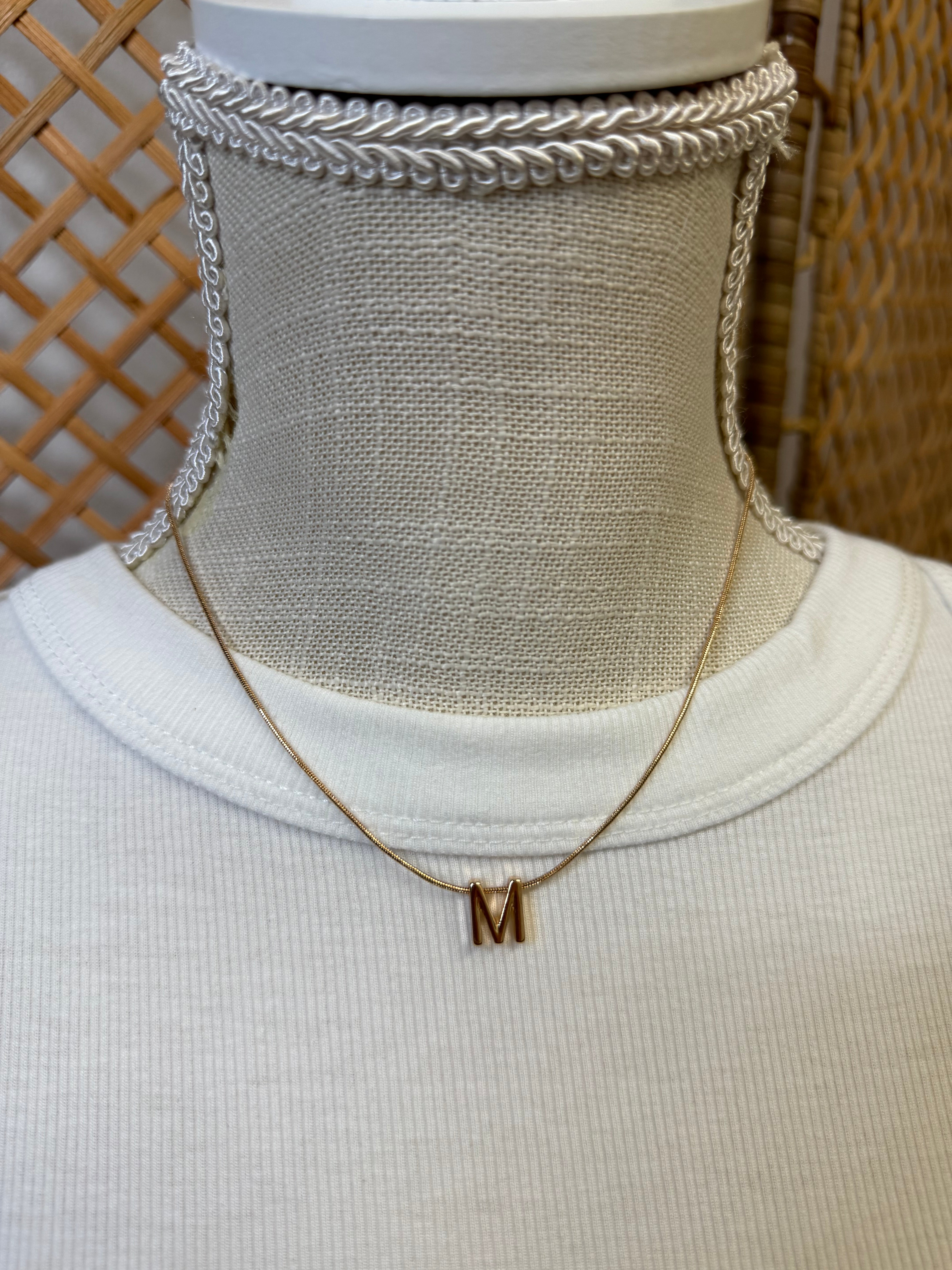 Delicate Initial Necklace-Necklaces-Fame-The Silo Boutique, Women's Fashion Boutique Located in Warren and Grand Forks North Dakota