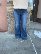 Risen Dark Wash Patch Pocket Jeans-Jeans-risen-The Silo Boutique, Women's Fashion Boutique Located in Warren and Grand Forks North Dakota