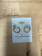 Splendid CZ Twist Hoops-earrings-splendid iris-The Silo Boutique, Women's Fashion Boutique Located in Warren and Grand Forks North Dakota