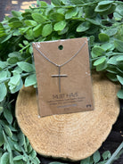 Lovey Cross Necklace-Necklaces-fame-The Silo Boutique, Women's Fashion Boutique Located in Warren and Grand Forks North Dakota