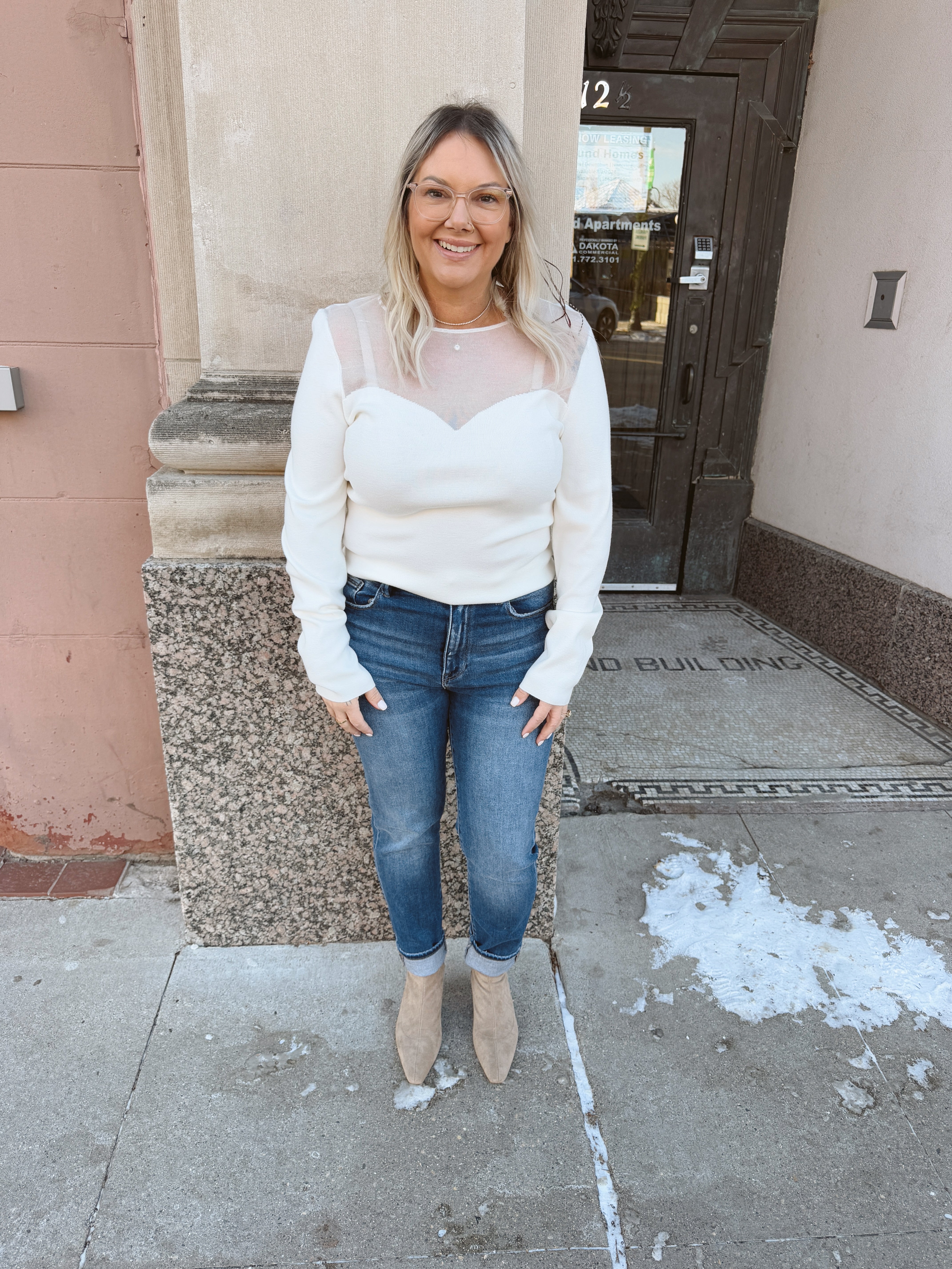 Ivory Sweetheart Top-Long Sleeve Tops-bluivy-The Silo Boutique, Women's Fashion Boutique Located in Warren and Grand Forks North Dakota