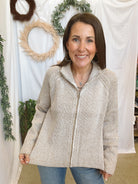 Riley Relaxed Zip Cardigan-Sweaters-lovlov-The Silo Boutique, Women's Fashion Boutique Located in Warren and Grand Forks North Dakota
