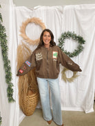 Mocha Mouse Rodeo Jacket(No Discount Apply)-Coats & Jackets-davi-The Silo Boutique, Women's Fashion Boutique Located in Warren and Grand Forks North Dakota