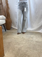 Mica Wide Leg Platinum Grey Jeans-Final Sale-Jeans-mica-The Silo Boutique, Women's Fashion Boutique Located in Warren and Grand Forks North Dakota