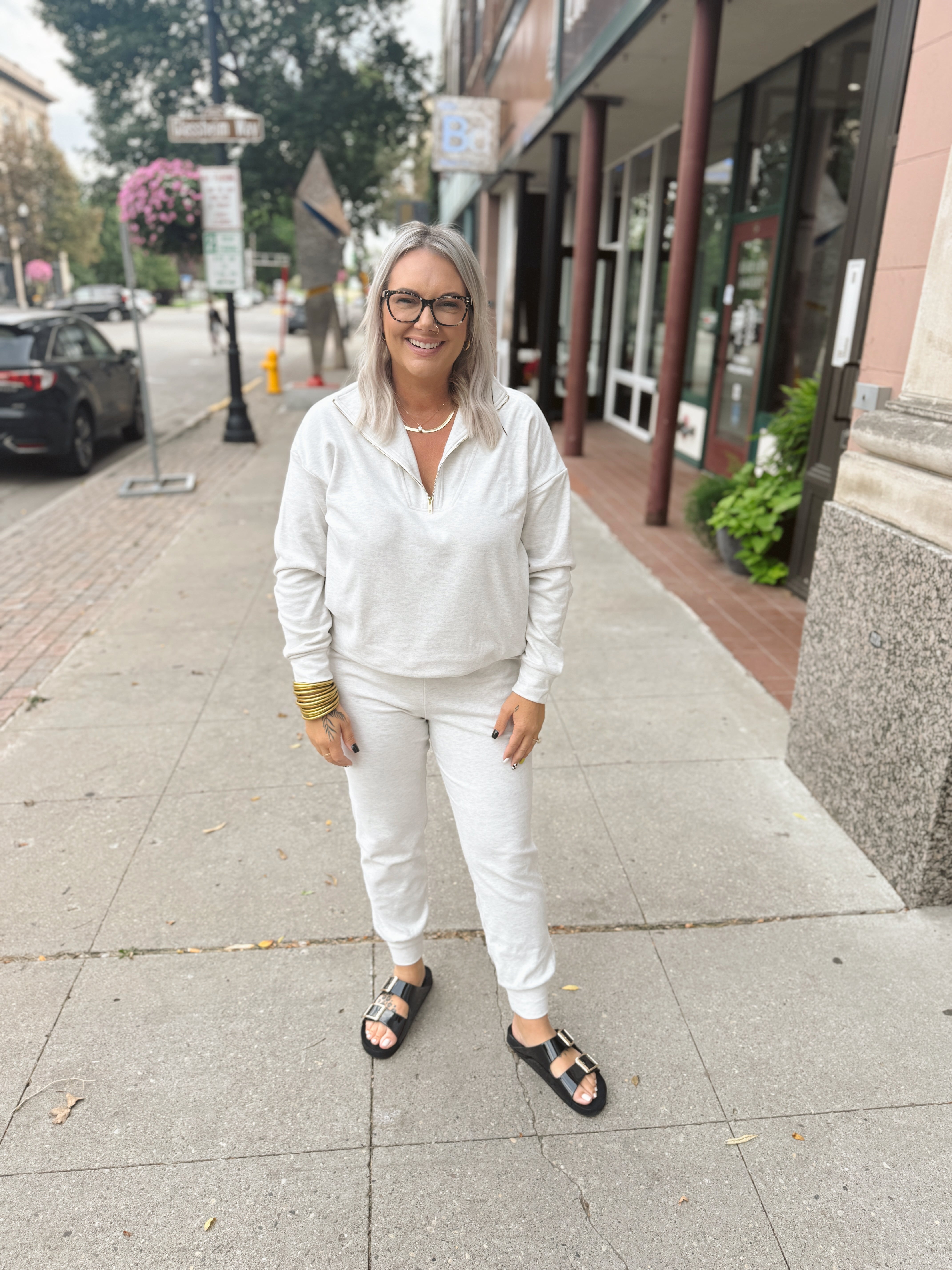 French Terry Sweatpants-Pants-cozy co-The Silo Boutique, Women's Fashion Boutique Located in Warren and Grand Forks North Dakota