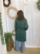 Nora Longline Lapel Coat-Teal-Coats & Jackets-love tree-The Silo Boutique, Women's Fashion Boutique Located in Warren and Grand Forks North Dakota