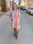 Paisley Multi Color Dress-Final Sale Online Only-Dresses-ENTRO-The Silo Boutique, Women's Fashion Boutique Located in Warren and Grand Forks North Dakota