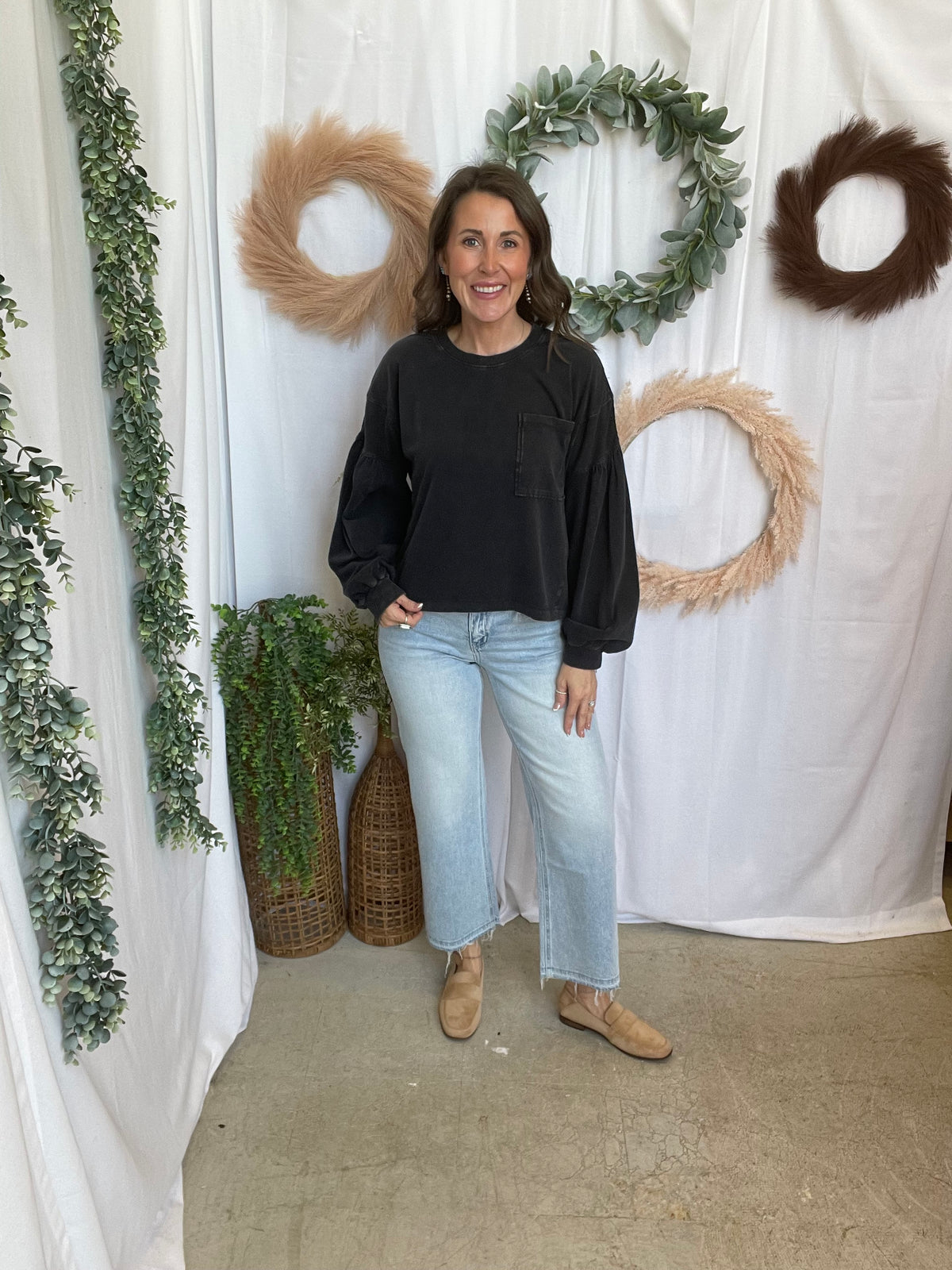 Max Mineral Long Sleeve Top-Black-Sweaters-hyfve-The Silo Boutique, Women's Fashion Boutique Located in Warren and Grand Forks North Dakota