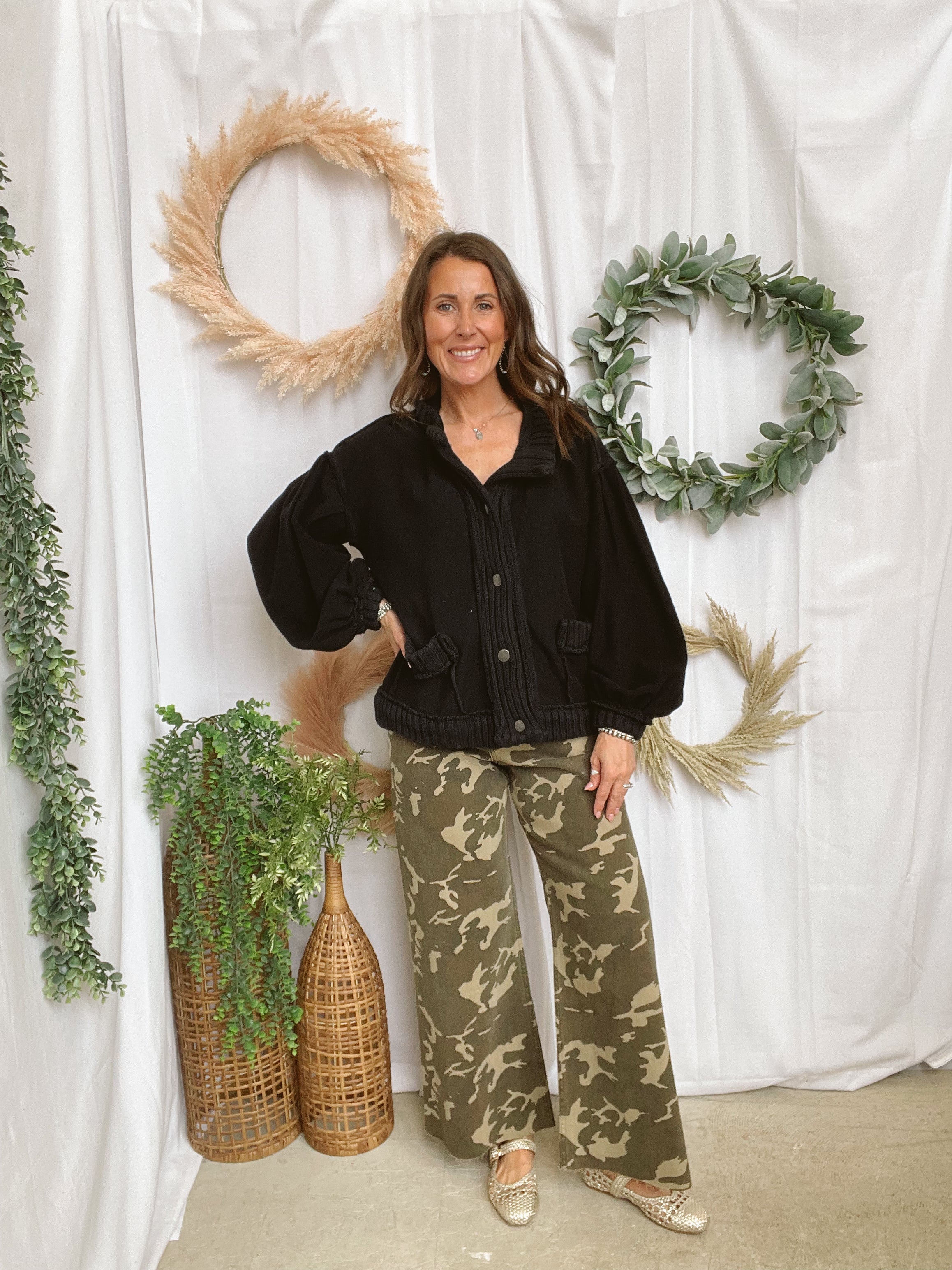 Lov Vintage Cardigan-Black-Cardigans-lovlov-The Silo Boutique, Women's Fashion Boutique Located in Warren and Grand Forks North Dakota