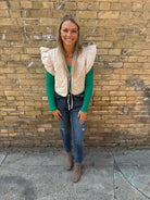 Ecru Embroidered Vest-Final Sale Online Only-Vests-ENTRO-The Silo Boutique, Women's Fashion Boutique Located in Warren and Grand Forks North Dakota