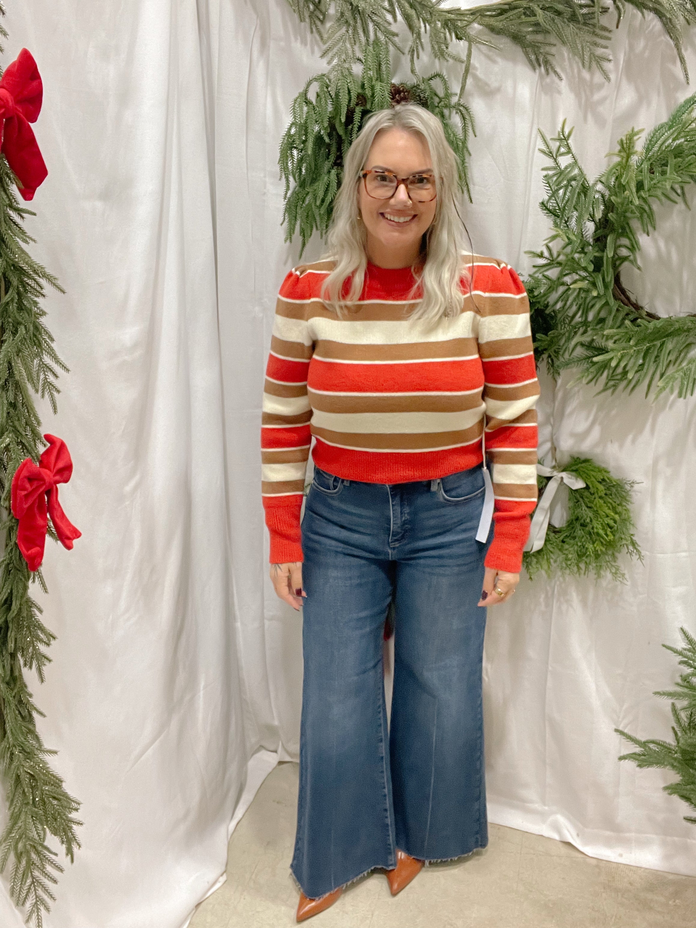 Risen Wide Leg Palazzo Jeans-Jeans-risen-The Silo Boutique, Women's Fashion Boutique Located in Warren and Grand Forks North Dakota