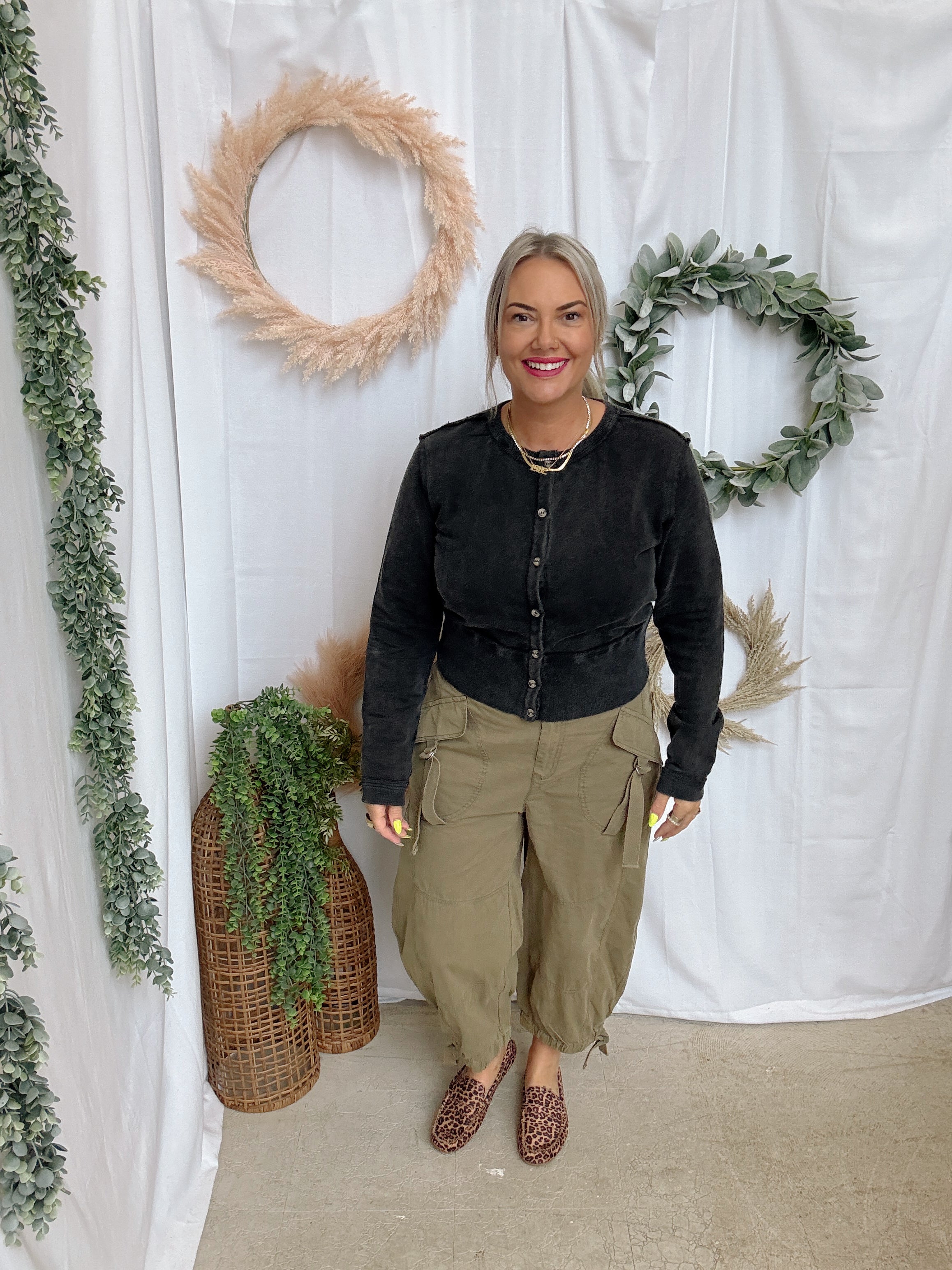Beth Mineral Wash Cardigan-Long Sleeve Tops-eesome-The Silo Boutique, Women's Fashion Boutique Located in Warren and Grand Forks North Dakota
