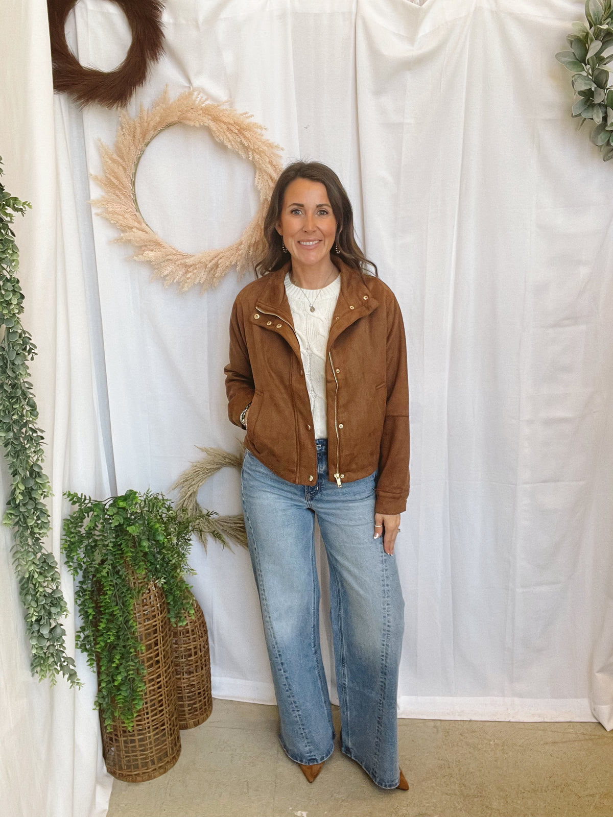 Quinn Suede Jacket-Camel-Coats & Jackets-hyfve-The Silo Boutique, Women's Fashion Boutique Located in Warren and Grand Forks North Dakota