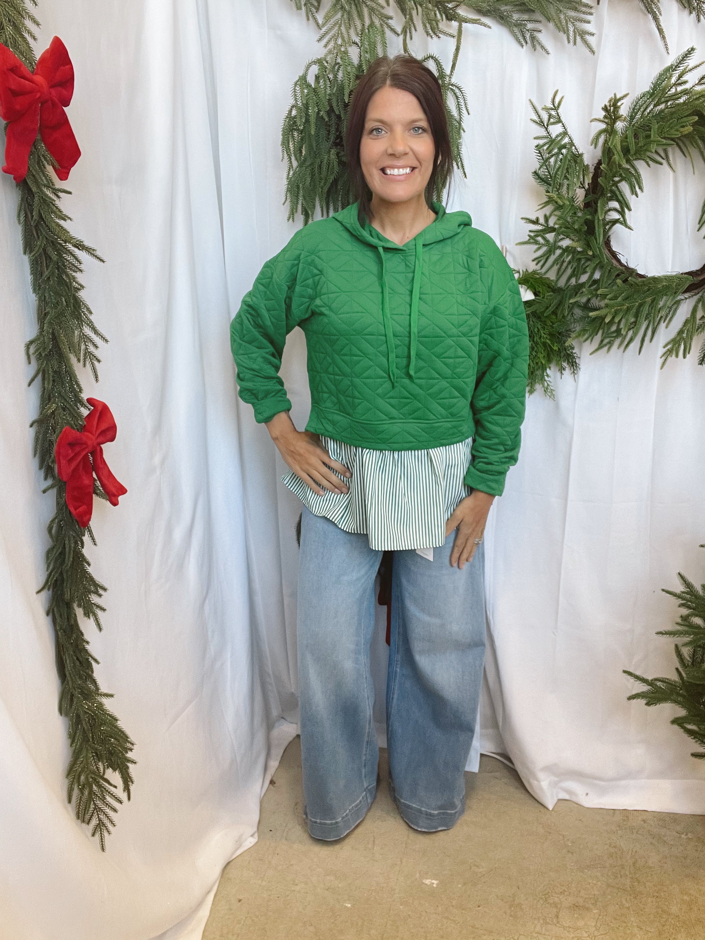 Textured Hooded Shirt-Final Sale-Sweatshirts-jodifl-The Silo Boutique, Women's Fashion Boutique Located in Warren and Grand Forks North Dakota