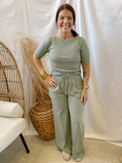 Sage Vintage Ease Set-Final Sale-Outfit Sets-mono b-The Silo Boutique, Women's Fashion Boutique Located in Warren and Grand Forks North Dakota