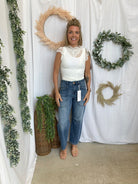 Risen Perry Pocket Detail Barrel Jeans-Jeans-risen-The Silo Boutique, Women's Fashion Boutique Located in Warren and Grand Forks North Dakota