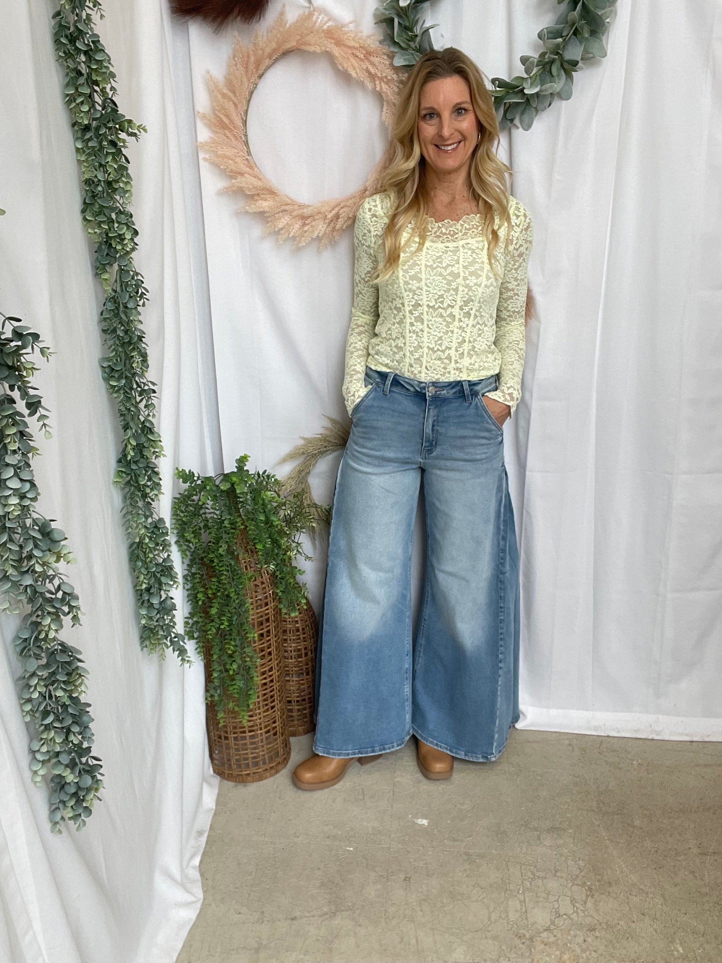 Cotierra Lace Top-Clover-Long Sleeve Tops-cotierra-The Silo Boutique, Women's Fashion Boutique Located in Warren and Grand Forks North Dakota