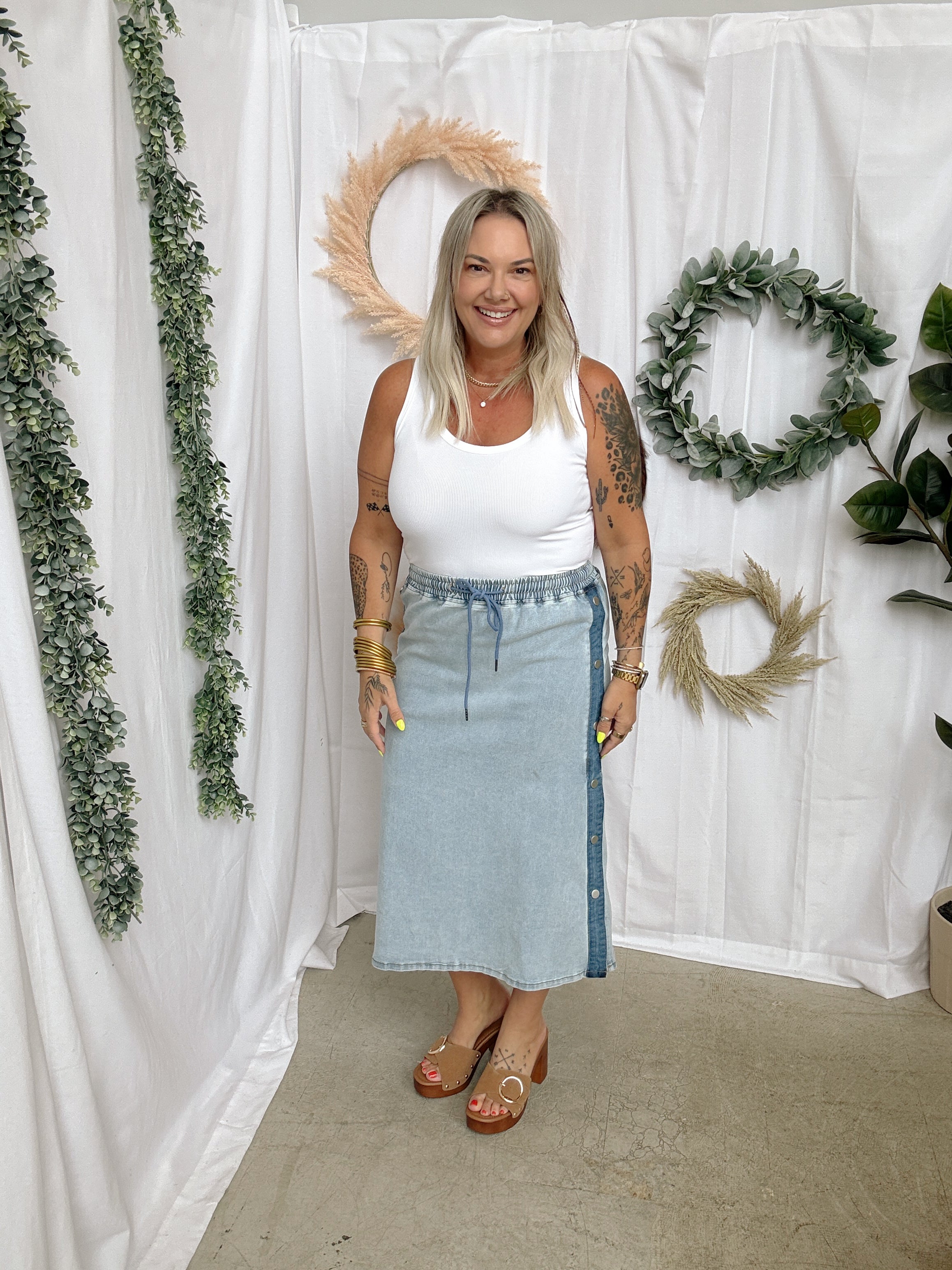 Classic Scoop Tank Top-Off White-Tank Tops-be cool-The Silo Boutique, Women's Fashion Boutique Located in Warren and Grand Forks North Dakota