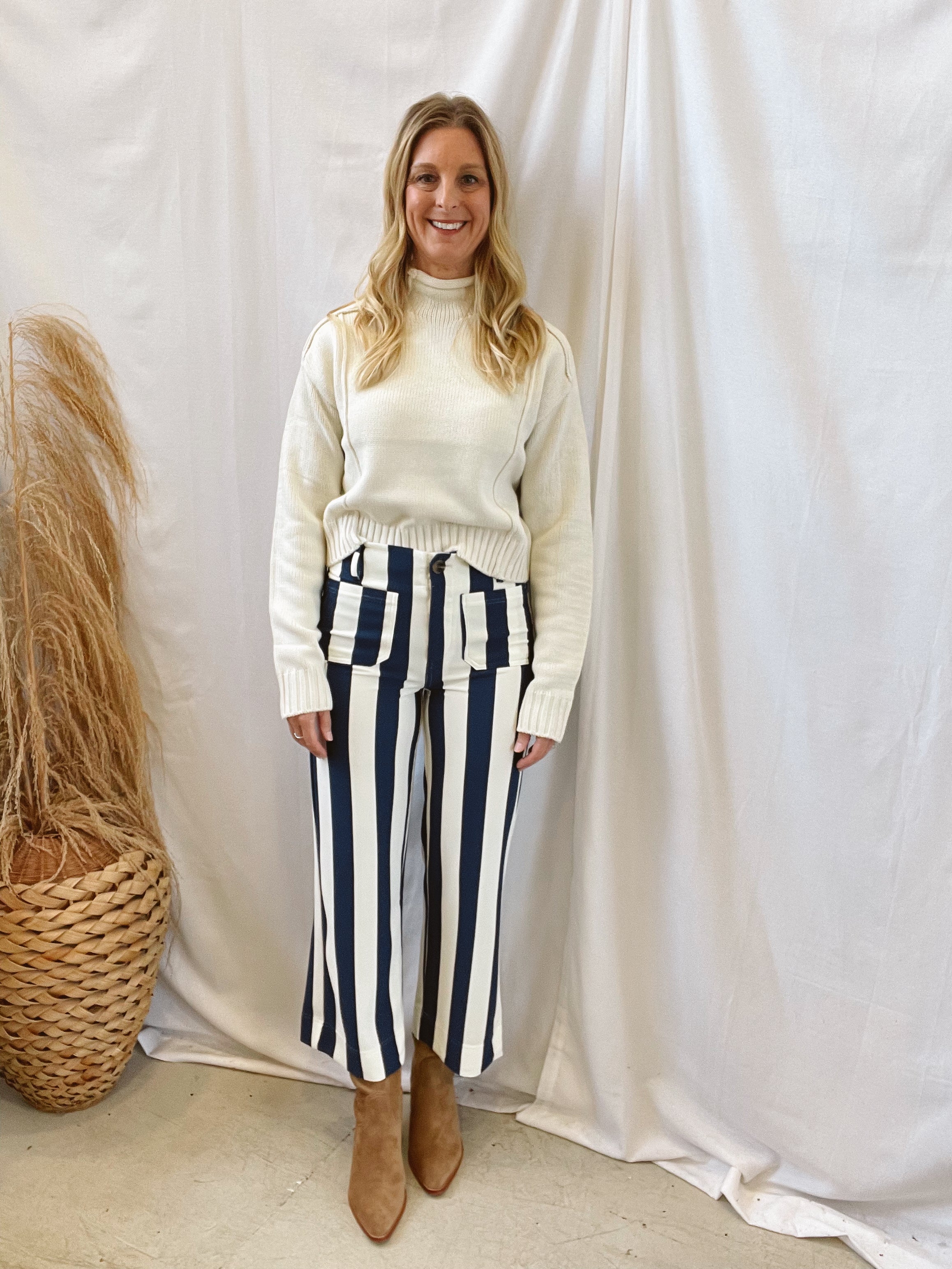 High Roll Neck Sweater-Cream-Sweaters-hyfve-The Silo Boutique, Women's Fashion Boutique Located in Warren and Grand Forks North Dakota