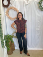 Jillian Zebra Print Sleeveless Top-Short Sleeve Tops-ENTRO-The Silo Boutique, Women's Fashion Boutique Located in Warren and Grand Forks North Dakota