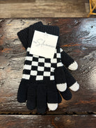 Checkered Finger Gloves-Gloves & Mittens-joss-The Silo Boutique, Women's Fashion Boutique Located in Warren and Grand Forks North Dakota