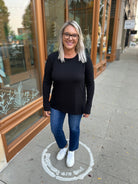 Connie Crew Neck Long Sleeve Top-Black-Long Sleeve Tops-Zenana-The Silo Boutique, Women's Fashion Boutique Located in Warren and Grand Forks North Dakota