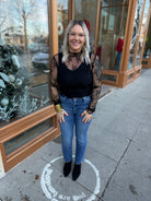 So Sweet Lace Long Sleeve Top-Long Sleeve Tops-sweet genisis-The Silo Boutique, Women's Fashion Boutique Located in Warren and Grand Forks North Dakota