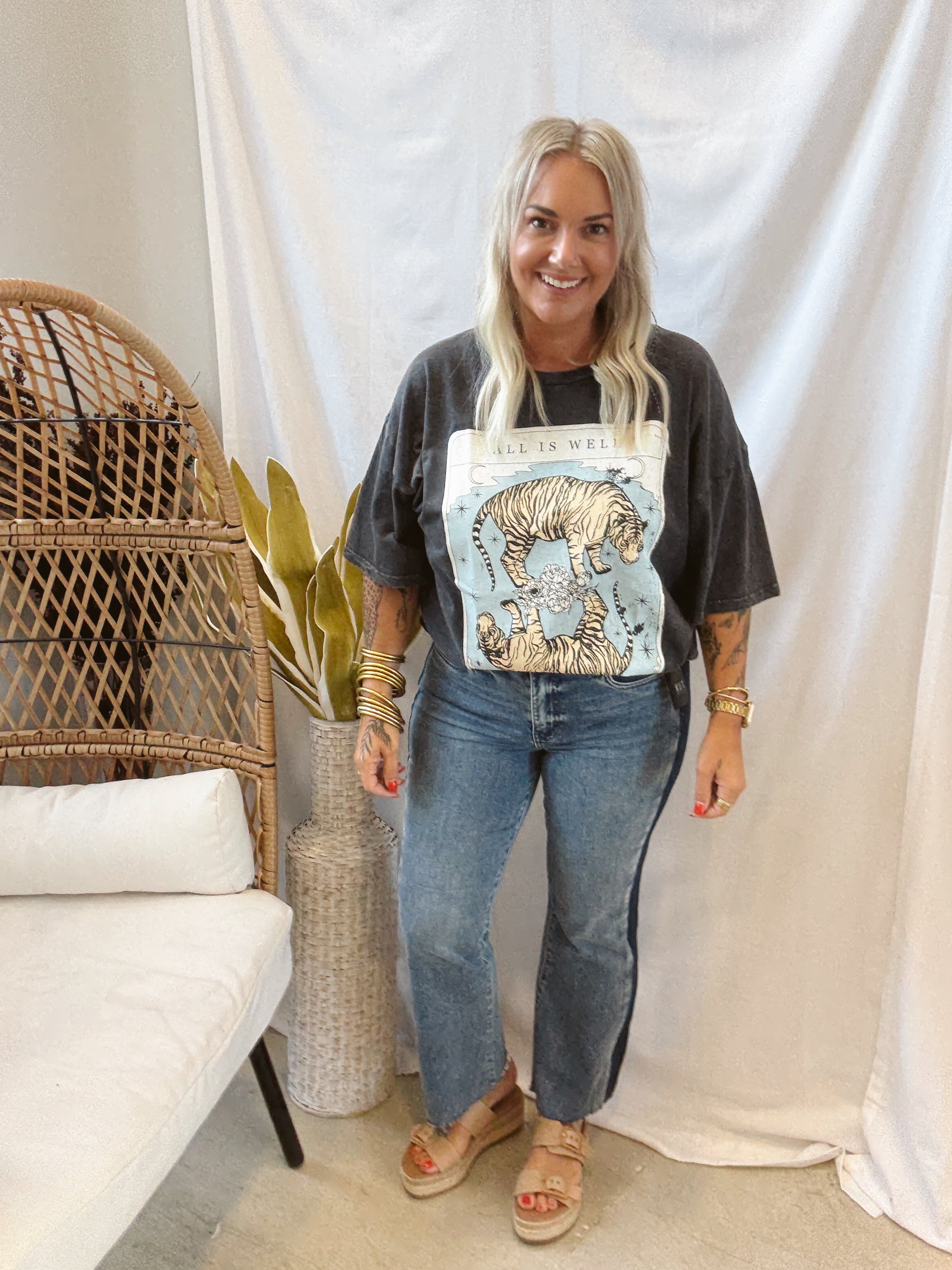 All is Well Be Yourself Tarot Tee-Graphic Tees-promesa-The Silo Boutique, Women's Fashion Boutique Located in Warren and Grand Forks North Dakota