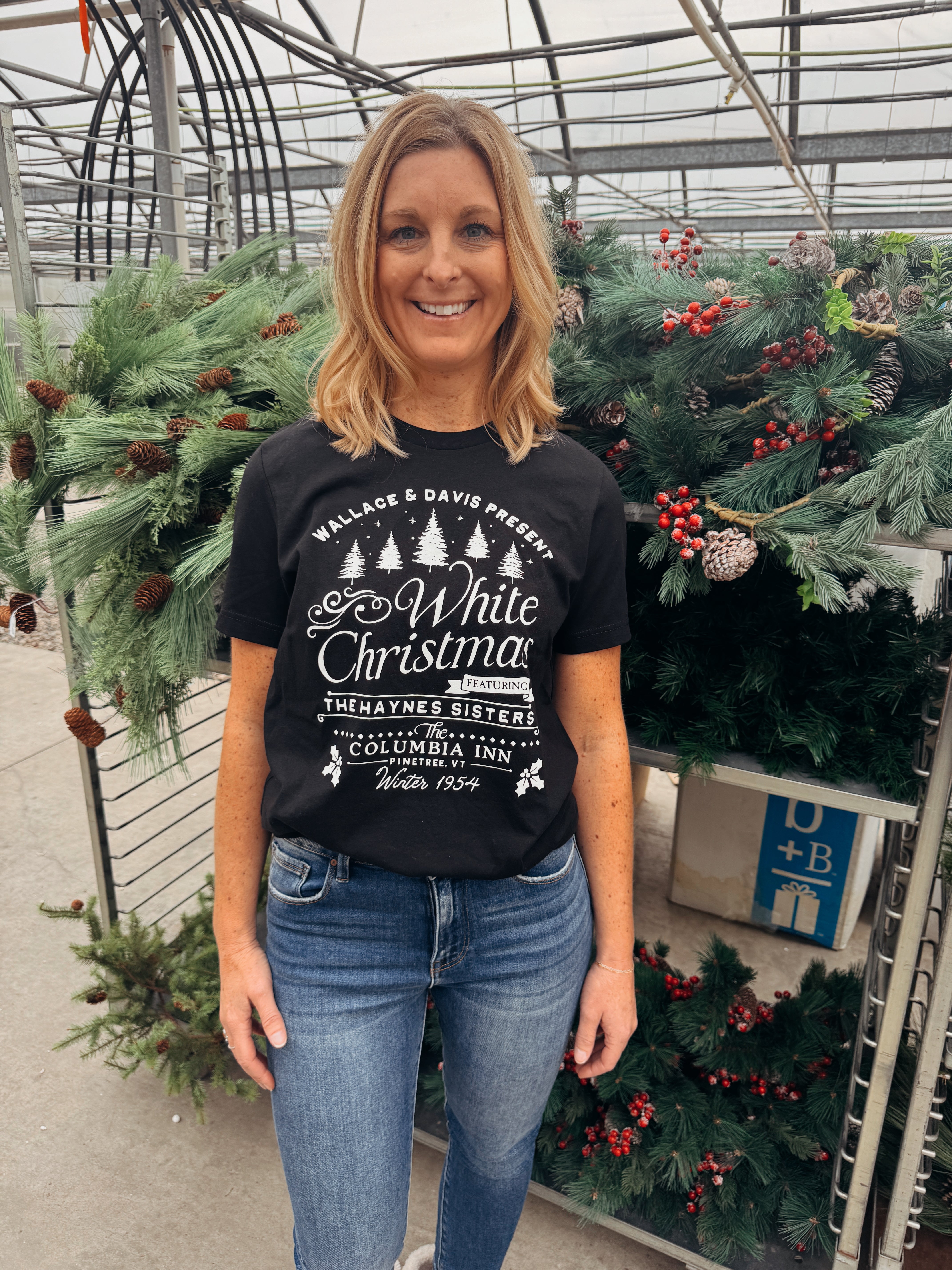 White Christmas Graphic Tee-Final Sale-Graphic Tees-Oat-The Silo Boutique, Women's Fashion Boutique Located in Warren and Grand Forks North Dakota